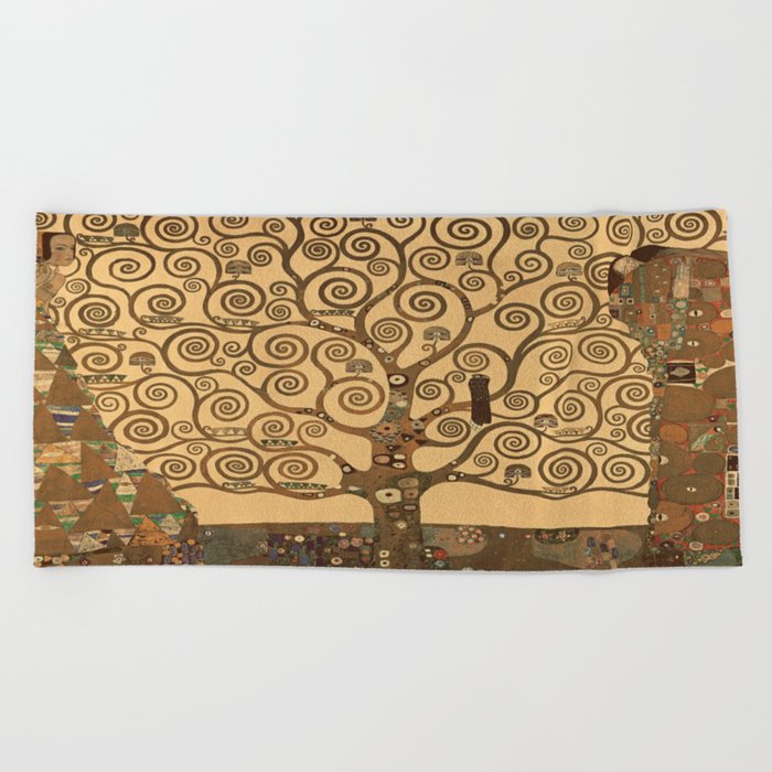 Gustav Klimt The Tree Of Life,No.8, Beach Towel