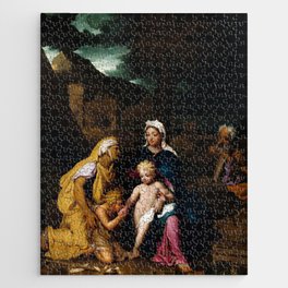 The Holy Family With Saint Elisabeth And The Infant John The Baptist,Noël Nicolas Coypel Jigsaw Puzzle