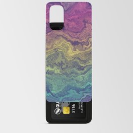 Groovy Swirly Marbled Rainbow Gradient Android Card Case