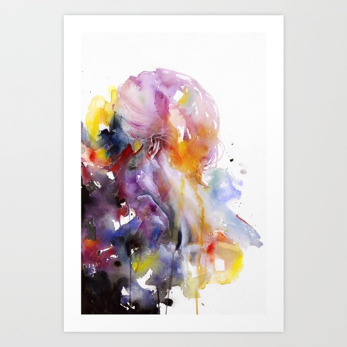 Discover the motif THE LISTENER by Agnes Cecile as a print at TOPPOSTER
