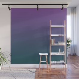 Purple and teal ombre Wall Mural