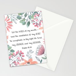 Let the Words of my Mouth-Ps 19:14 Stationery Cards