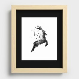 Fox and forest Recessed Framed Print