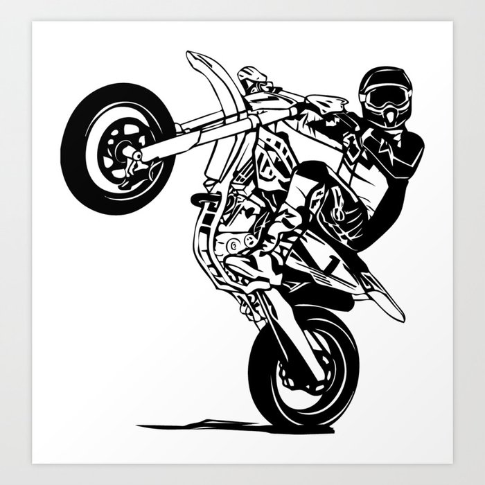 Supermoto Racer Art Print by Port Stevens | Society6