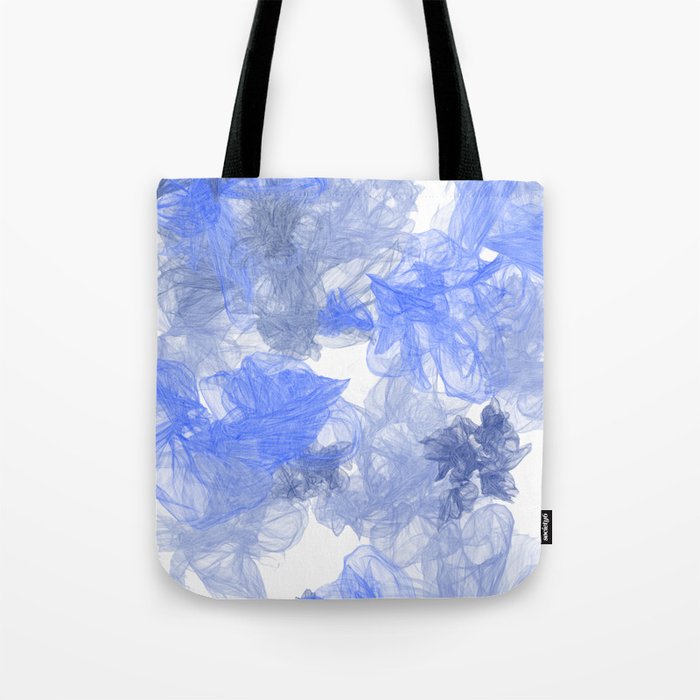 Abstract Smokey Flowers Pattern Tote Bag