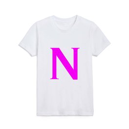 N MONOGRAM (FUCHSIA & WHITE) Kids T Shirt