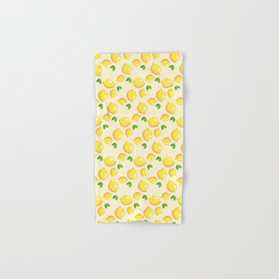 Lemon Pattern Hand & Bath Towel