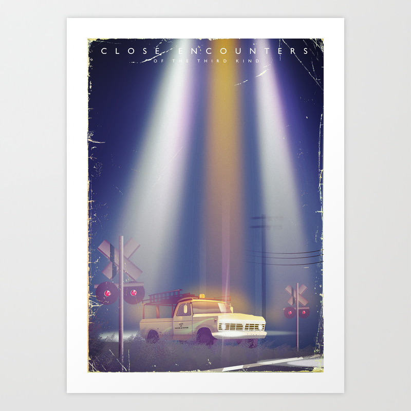Close Encounters of the Third Kind Classic Movie Large Wall Art BOX CANVAS Print 