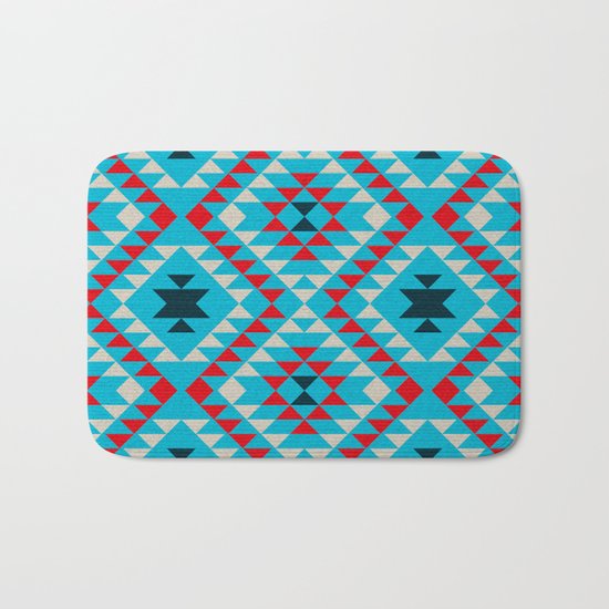 Geometric tribal pattern Bath Mat