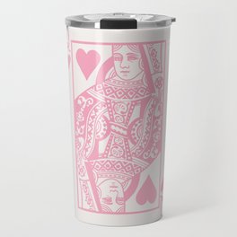 Pastel Pink Queen Of Hearts  Travel Mug