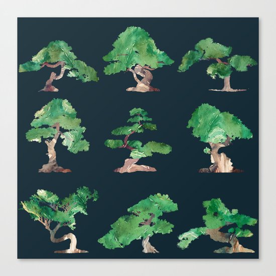 Bonsai Pattern Canvas Print
