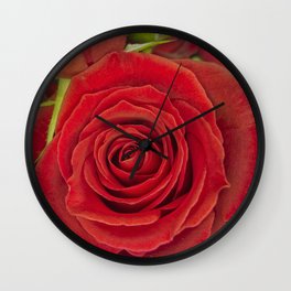 Red Rose for Love Wall Clock