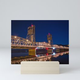 Stillwater MN Lift Bridge at Night Mini Art Print