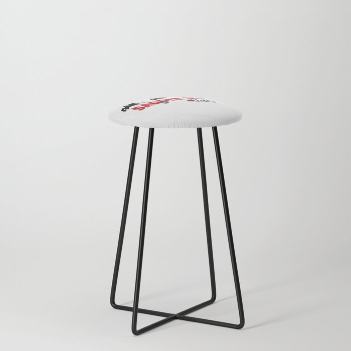 Show Jumping Life in Black & Red Counter Stool
