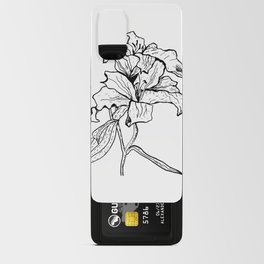Lily Line Art Wild Nature Minimal Android Card Case