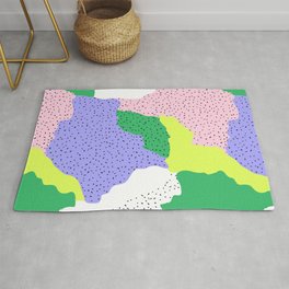 Abstract fun retro colorful pattern Area & Throw Rug