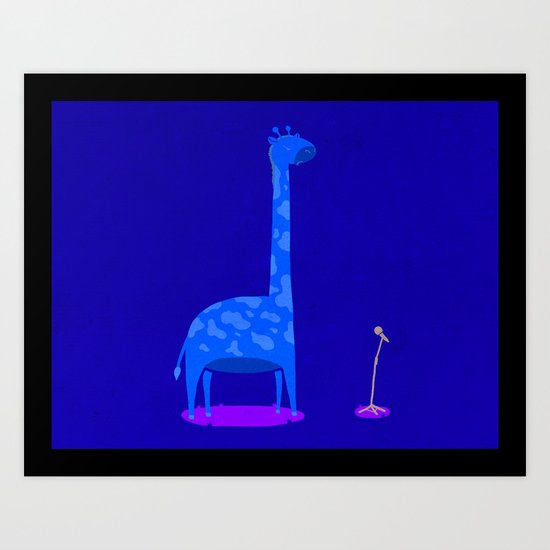 Too Tall To Talk Art Print