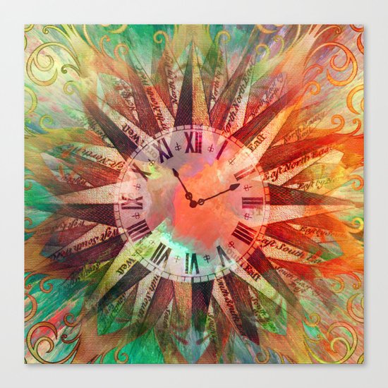 Synchronicity 11:11 Clock Face Time Design Canvas Print