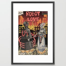 Robot Love Framed Art Print