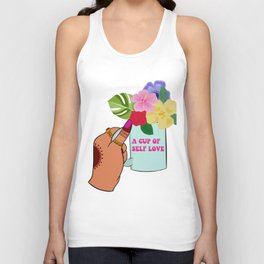 a cup of selflove Unisex Tank Top