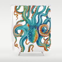 Octopus Shower Curtains For Any, Cotton Octopus Shower Curtain