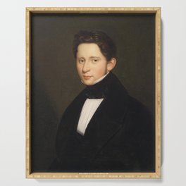 Portrait of a Man Serving Tray