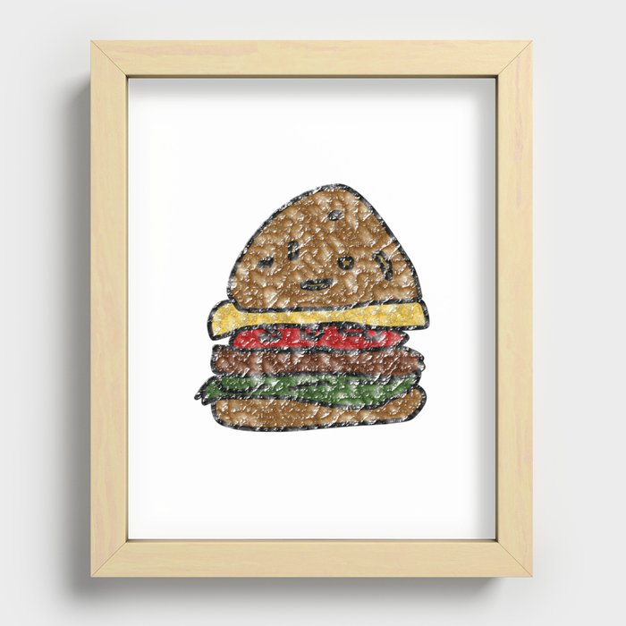 waxy burger Recessed Framed Print