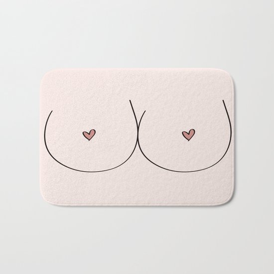 Boobs - Pale Bath Mat