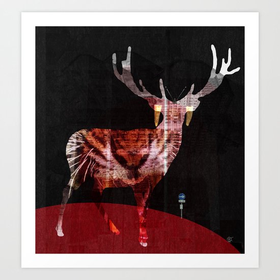 RedCatDeer Art Print
