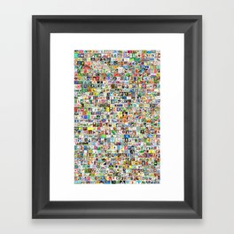 Tennis Stamps Framed Art Print