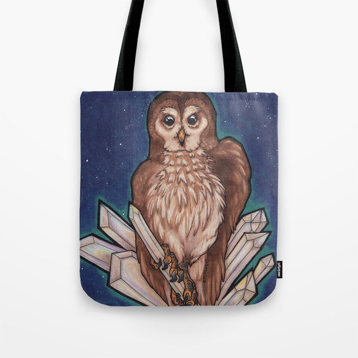 Owl & Crystals Tote Bag
