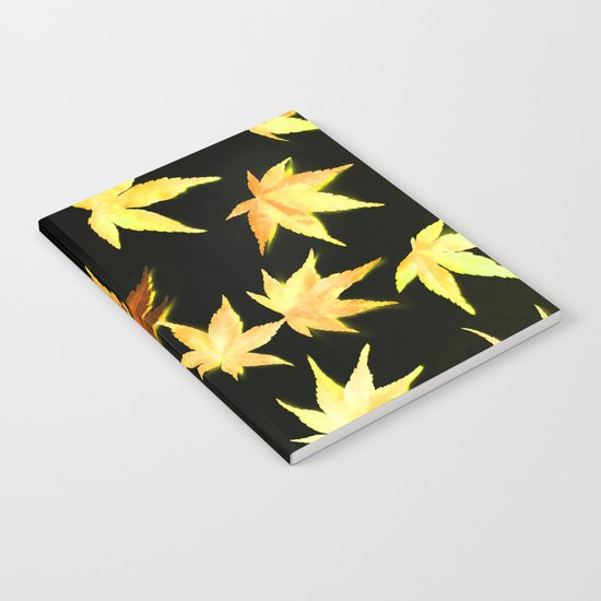 AUTUMN ROMANCE - LEAVES PATTERN #4 #decor #art #society6 Notebook