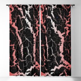 Cracked Space Lava - Red/White Blackout Curtain