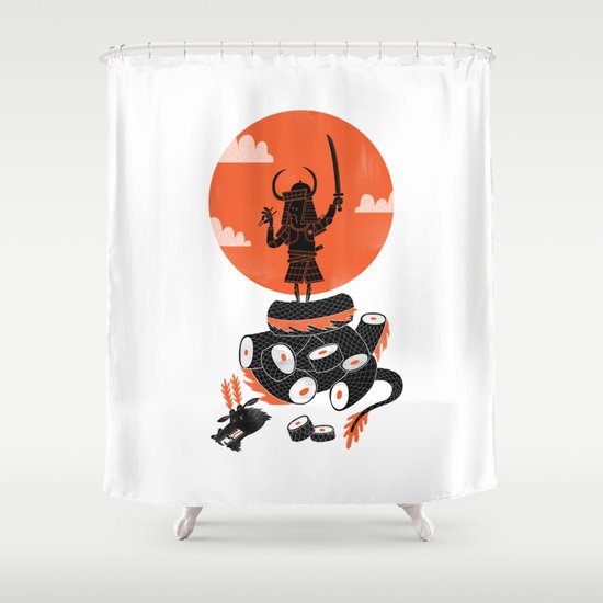 Samurai Sushi Shower Curtain