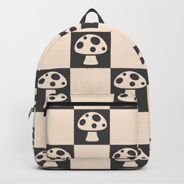 Vintage Mushroom Checkerboard Backpack