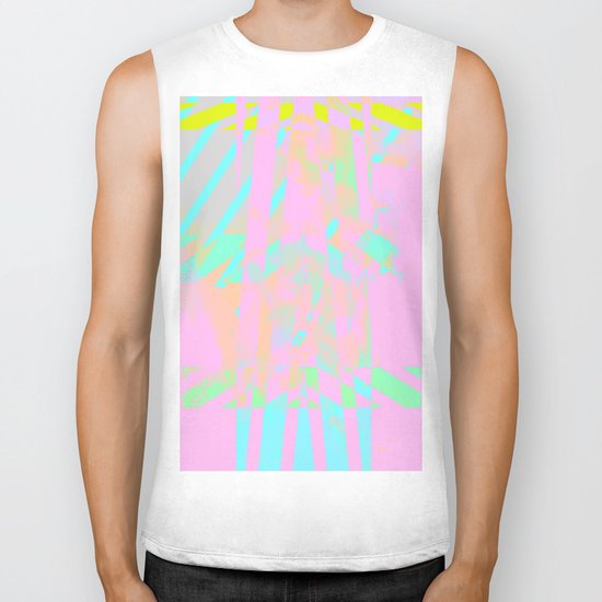 Clouds Mingle with Lines 5 Biker Tank