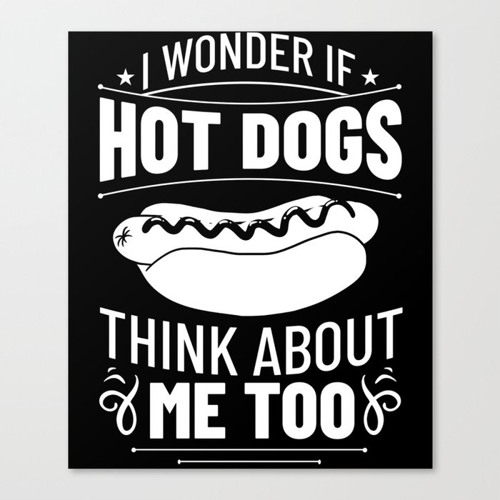 Hot Dog Chicago Style Bun Stand American Canvas Print