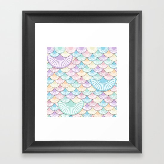 Pastel Wagon Wheels Framed Art Print