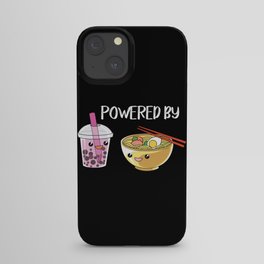 Powered by Ramen and Boba-Tea iPhone Case