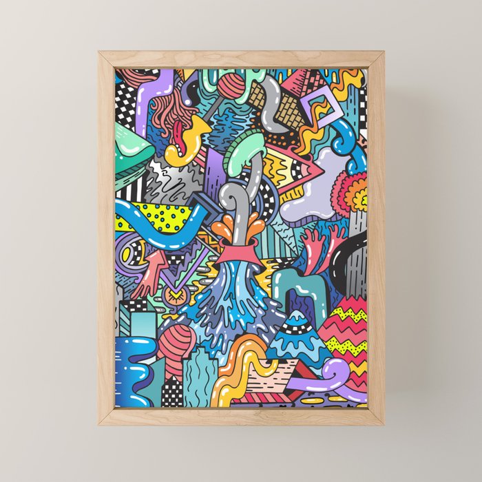 Natural Disaster Framed Mini Art Print By Dexterpixx Society6