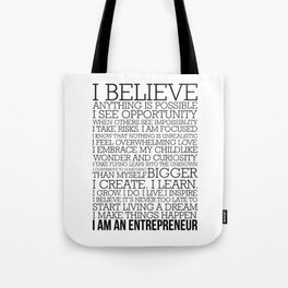 Entrepreneur Manifesto Tote Bag