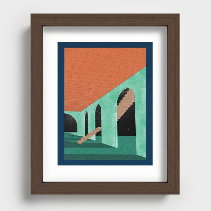 Space and Time Recessed Framed Print