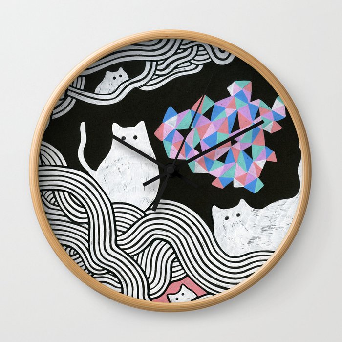 Magic Cats I Wall Clock