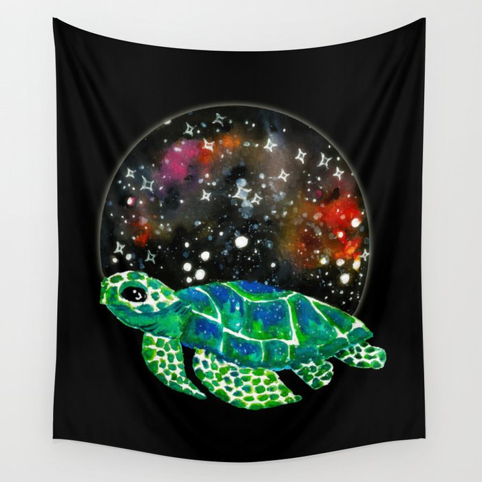 Watercolor Sea Turtle Wall Tapestry