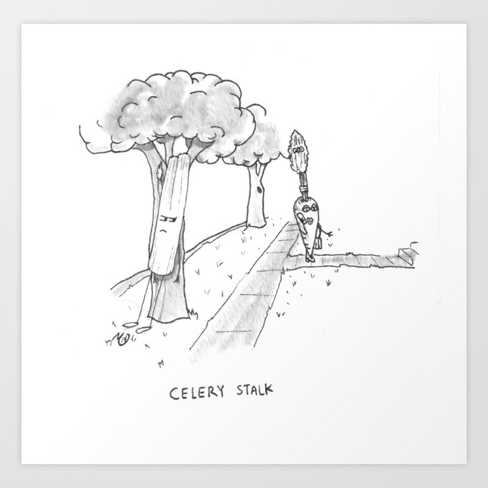celery stalk art print by heyoncley society6
