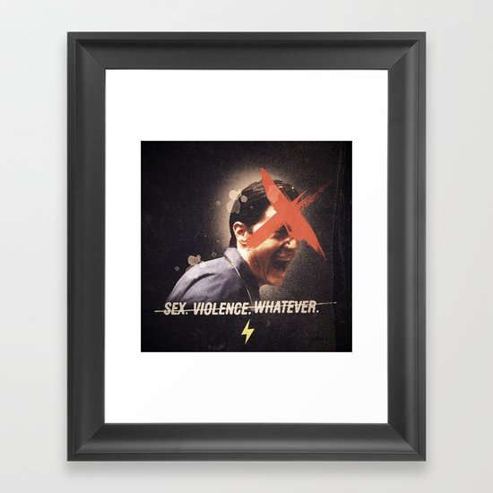 Black Mirror | Dale Cooper Collage Framed Art Print