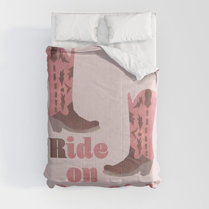 Ride on Cowgirl -  Boots Cowboy Comforter