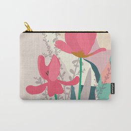 Pink Blooming Tulips Carry-All Pouch