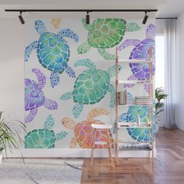 Sea Turtle - Colour Wall Mural