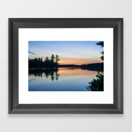 Boundary Waters Twilight Reflections Framed Art Print